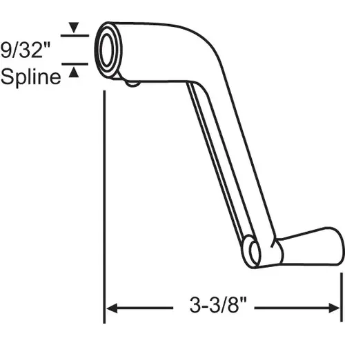 Crank Handle For Casement driftwood 9/32in Spline