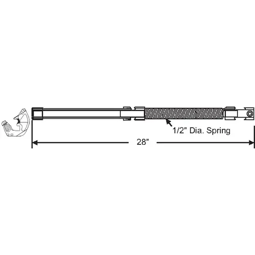 28in Arrow Channel Balance 62-539 Attached 1/2in Diameter Spring black End Cap Color