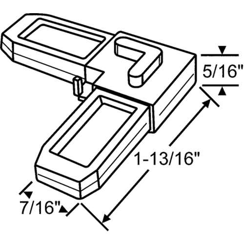 Outside Corner Plastic Gray with Stop Leg 5/16in - pack of 25