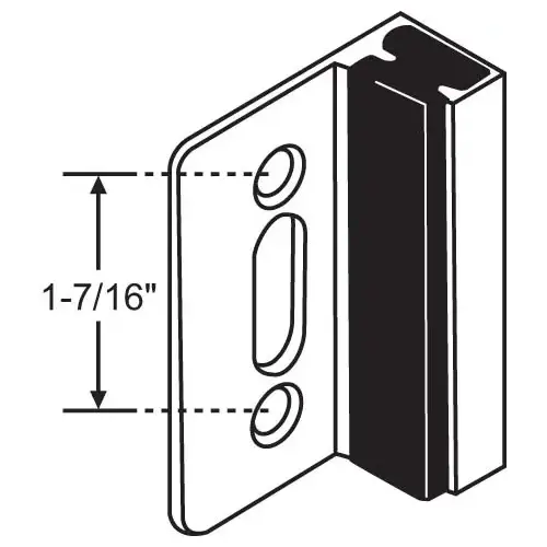 Strike And Keeper W/ Fastener inswing/outswing concealed Latch