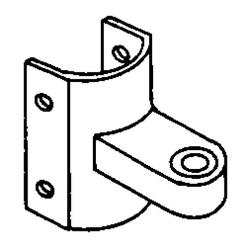 Top Hinge Bracket Assembly chrome Plated 1-1/16in with Fasteners for 1-1/4 Round / Square Posts