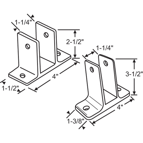 Pilaster Wall Bracket Set with Fastener