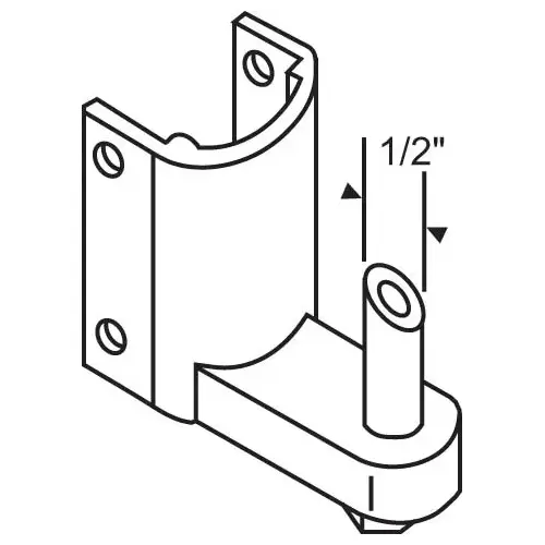 1-5/32in Bottom Hinge Bracket with Fastener