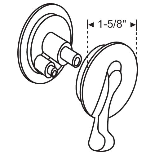Brixwell 91-330 Ada Concealed Latch Set used With 91-129 Housing