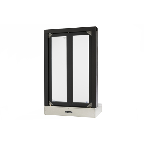 Quikserv FM-9001-BX Flush Mounted Semi Automatic Pass-Thru Window With Bi-Fold Doors 24" W x 38-1/2" H Dark Bronze Anodized