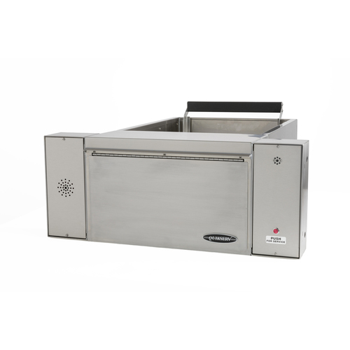 Quikserv QSP-9157 Drive Up Large Transaction Drawer Manual Without Speaker 28-1/2" W x 11-1/2" H Stainless Steel