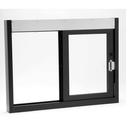 Hurricane Resistant And Miami Dade County Approved Slider Window Self-Closing 36" W x 36" H Right Hand Slide Dark Bronze Anodized