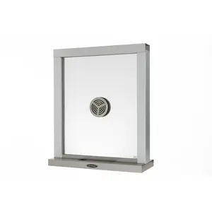 Quikserv TW-9329-CX Ticket Window With Deal Tray 24" W x 36" H Size Non Ballistic Bullet Resistant Clear Anodized Finish