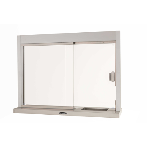 Quikserv TWB-9692-CR-L3 Slider/Ticket Window Combo With Deal Tray Right 48" W x 36" H Clear Anodized