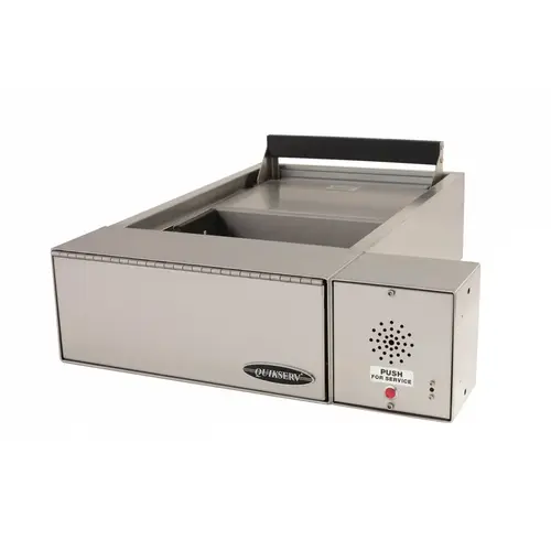 Drive-Thru Transaction Drawer With 15 Inches Exterior Edge Without Speaker 20-3/4" W x 6-1/4" H Stainless Steel