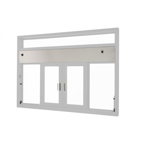 Bi-Parting Transaction Window Dual Opening 72" W x 52" H Clear Anodized Aluminum