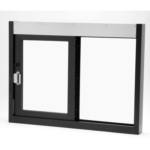 Quikserv SC-9414-BL Hurricane Resistant And Miami Dade County Approved Slider Window Self-Closing 36" W x 36" H Left Hand Slide Dark Bronze Anodized