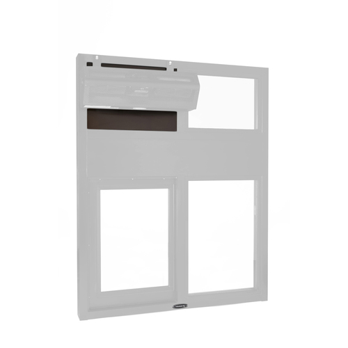 Quikserv SST-9633-CL Automatic Drive-Thru Slider Window Heated 47-1/2" W x 59-1/2" H Left Hand Slide Clear Anodized