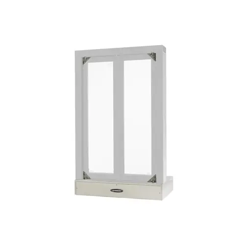 Quikserv FM-9002-CX Flush Mounted Semi Automatic Pass-Thru Window With Bi-Fold Doors 24" W x 38-1/2" H Clear Anodized