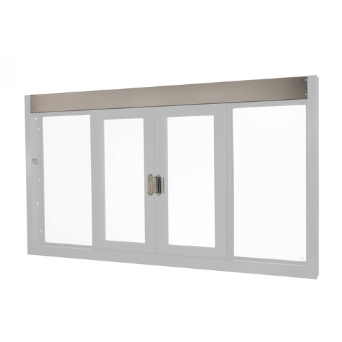 Self Closing Bi-Parting Transaction Window With Insulated Glass 72" W x 41" H Clear Anodized