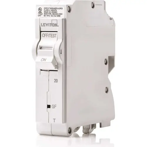 20 Amp 1-Pole Plug-On GFCI Branch Circuit Breaker 120 VAC