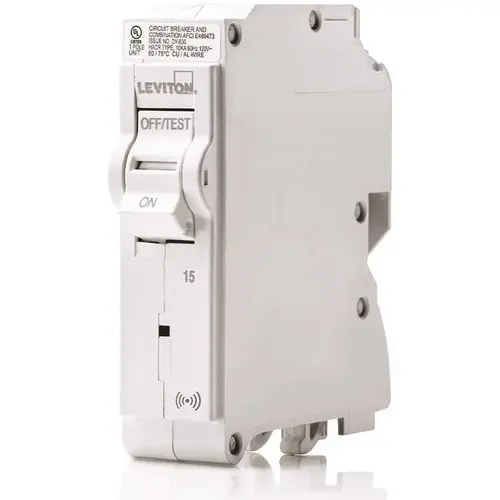 Smart Branch Circuit Breaker, Standard 1-Pole 15 Amp 120-Volt, 10kA Interrupt Rating