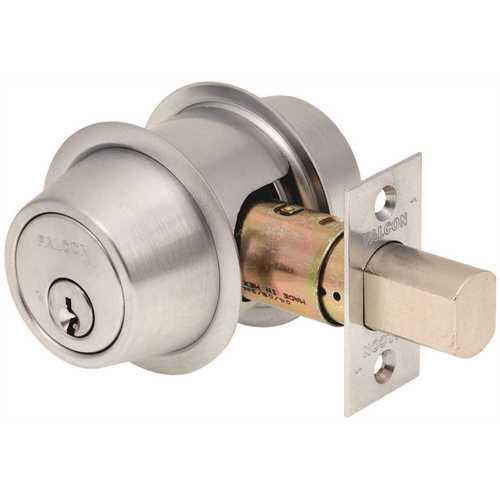 Double Cylinder Keyed Entry Commercial Deadbolt Satin Chrome