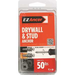 E-Z Ancor 25216 Stud Solver #7 x 1-1/4 in. Zinc Plated Alloy Phillips Flat-Head Anchors with Screws - pack of 20