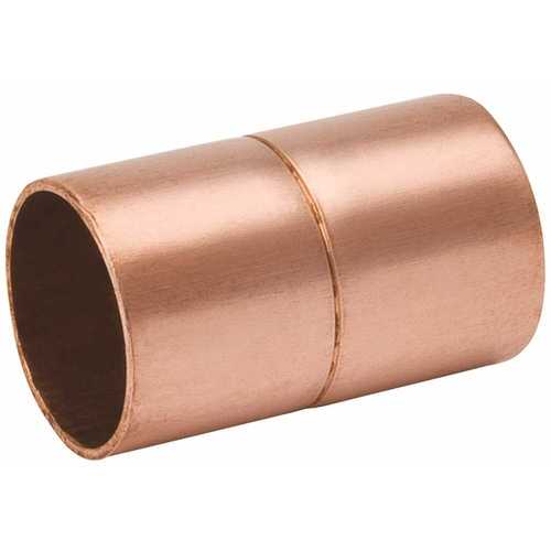 1/2 in. Copper Cup x Cup Coupling with Stop Fitting