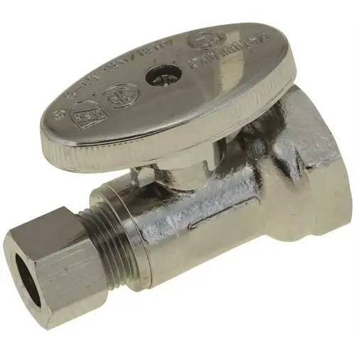 1/2 in. IPS x 3/8 in. Quarter Turn Compression Straight Stop