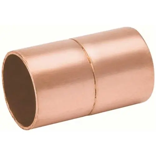 Streamline W 01055 1-1/4 in. C x C Copper Coupling with Rolled Stop