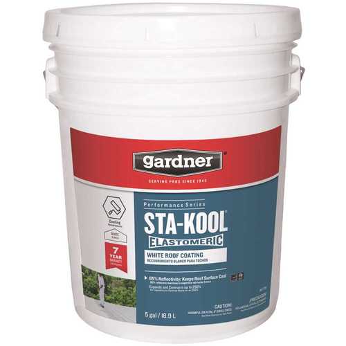 Gardner Glass Products SK-7705 5 Gal. Sta-Kool Elastomeric White Reflective Roof Coating