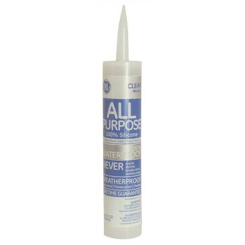 GE 2708911 Silicone 1 10.1 Oz. Clear All Purpose Silicone Sealant Caulk