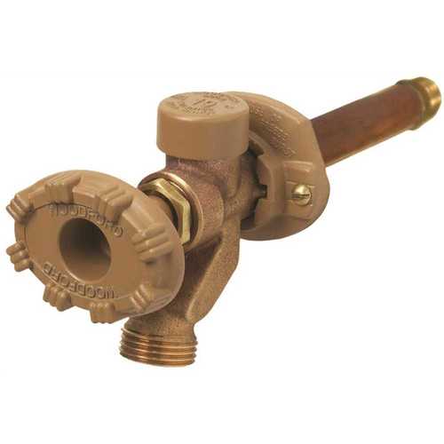 WOODFORD MFG. 19CP-10 1/2 in. x 1/2 in. Brass Sweat x MPT x 10 in. L Freeze-Resistant Anti-Rupture Sillcock Valve