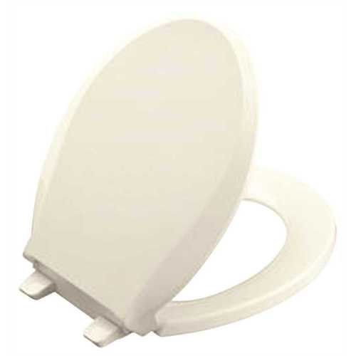 Kohler K-4639-0 Cachet Quiet-Close Round Closed Front Toilet Seat with Grip-Tight Bumpers in White