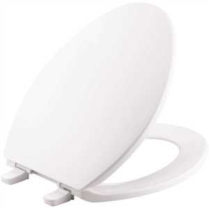 KOHLER Brevia Elongated Closed Front Toilet Seat Quick-Release Hinge White Cover 