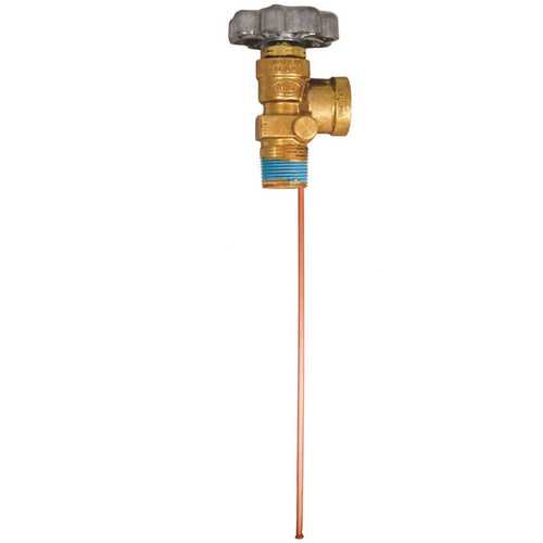 Service Valve 3/4 in. MNPT x F.Pol with 11.7 in. Diptube and Bleeder, No Relief Valve