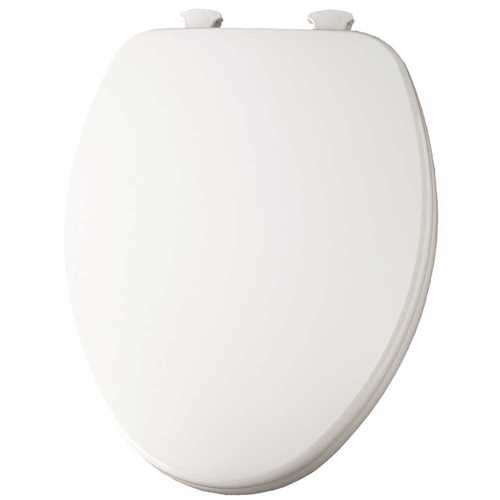 Church 585EC 000 Elongated Closed Front Toilet Seat in White