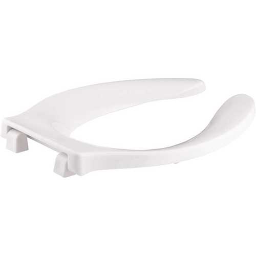 Kohler K-4731-SC-0 Stronghold Elongated Open Front Toilet Seat with Self-sustaining Check Hinge in White