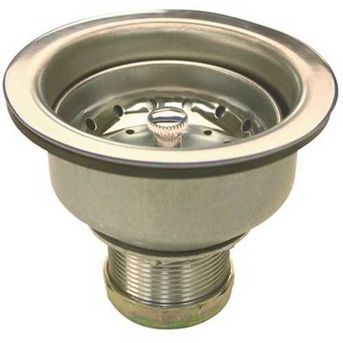 3-1/2 in. Basket Strainer Assembly in Stainless Steel