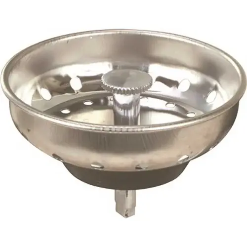 Sink Basket Strainer with Peg Post in Stainless Steel