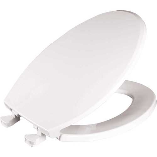Lift-Off Elongated Closed Front Toilet Seat in White