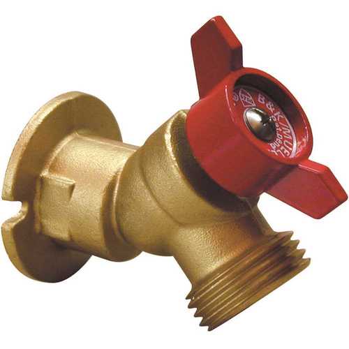 B&K 108-053HN Sillcock Valve, 1/2 x 3/4 in Connection, FPT x Male Hose, 125 psi Pressure, Brass Body