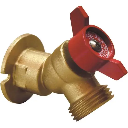 Sillcock Valve, 1/2 x 3/4 in Connection, FPT x Male Hose, 125 psi Pressure, Brass Body