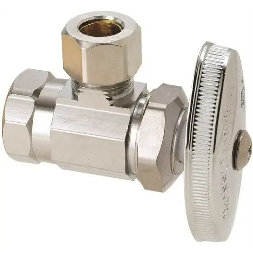 BrassCraft OR15X C 3/8 in. FIP Inlet x 3/8 in. O.D. Compression Outlet Multi-Turn Angle Valve in Chrome