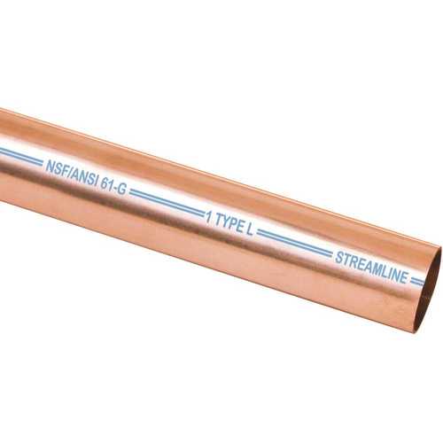 1/2X20L Copper Tubing, 1/2 in, 20 ft L, Hard, Type L, Coil