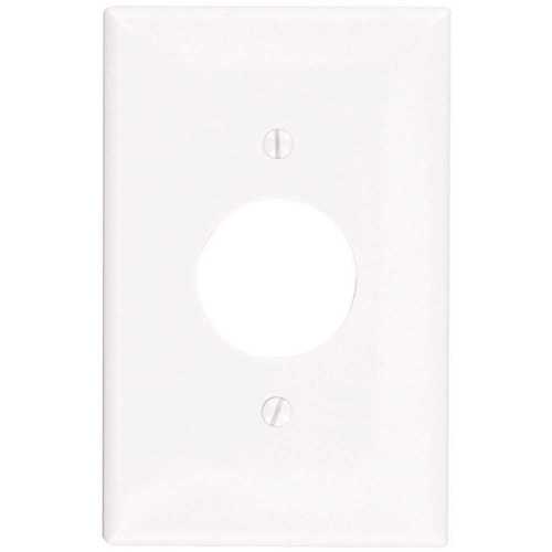 1-Gang Midway Single 1.406 in. Hole Wall Plate, White