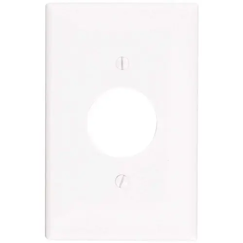 Leviton R52-00PJ7-00W 1-Gang Midway Single 1.406 in. Hole Wall Plate, White