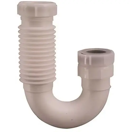 1-1/2 in. Plastic 45-Degree Flexible J Bend for Sink Trap Elbow