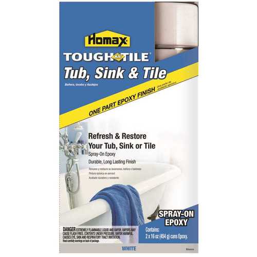Homax 3157 Tough As Tile 32 oz. White Tub Sink and Tile Spray Epoxy