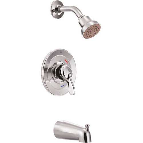 Cornerstone Single-Handle 1 Spray Setting Tub and Shower Faucet in Chrome