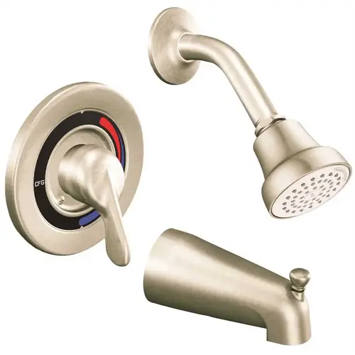 Cleveland Faucet Group 40311CBNGR CORNERSTONE TUB AND SHOWER TRIM BRUSHED NICKEL 1.75 GPM