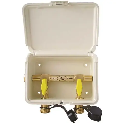 National Brand Alternative ME952IVY Dual Gas Outlet Ivory Box