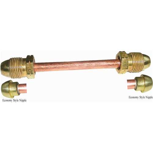 MEC ME1664-20 Copper Pigtail Pol x Pol x 20 in. Short Nipple