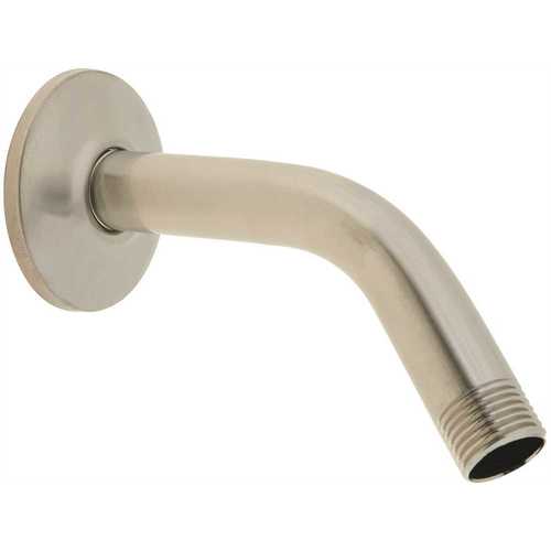 Proplus 194027 SHOWER ARM WITH FLANGE, 6 IN., BRUSHED NICKEL